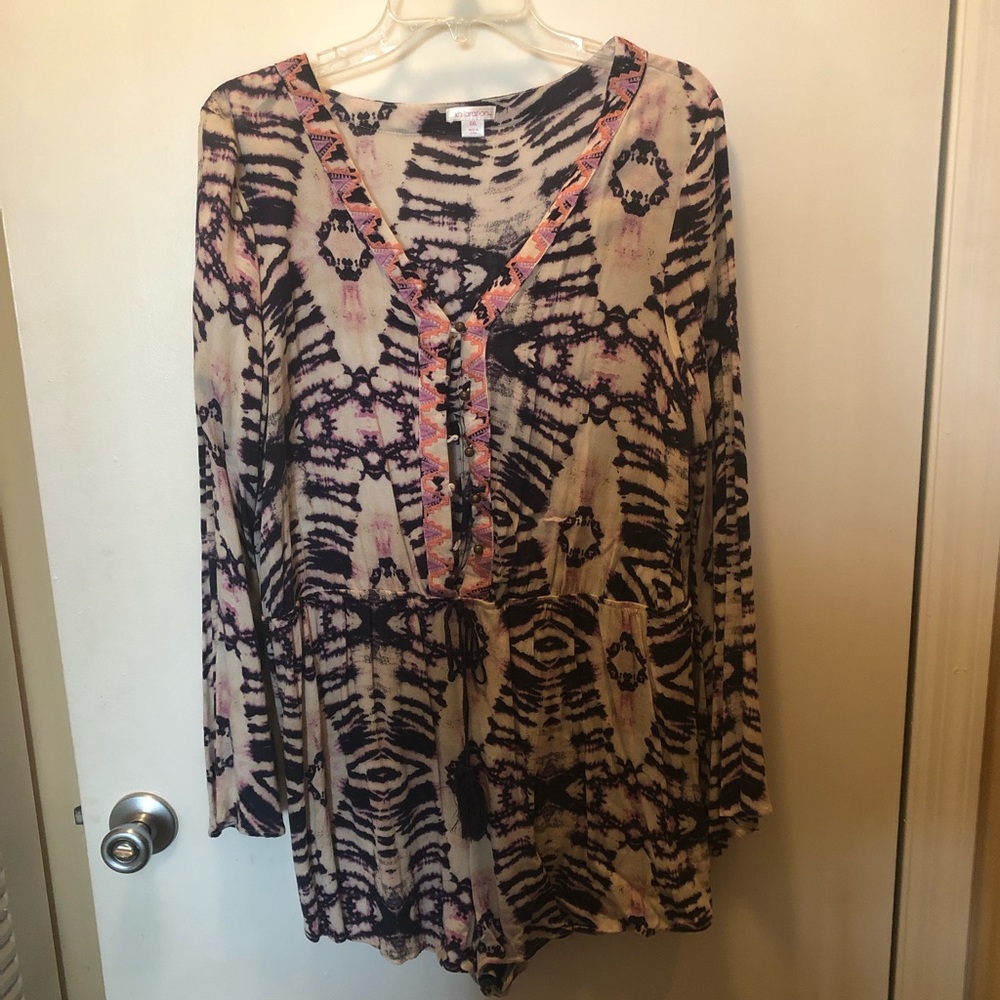 Long-sleeve romper